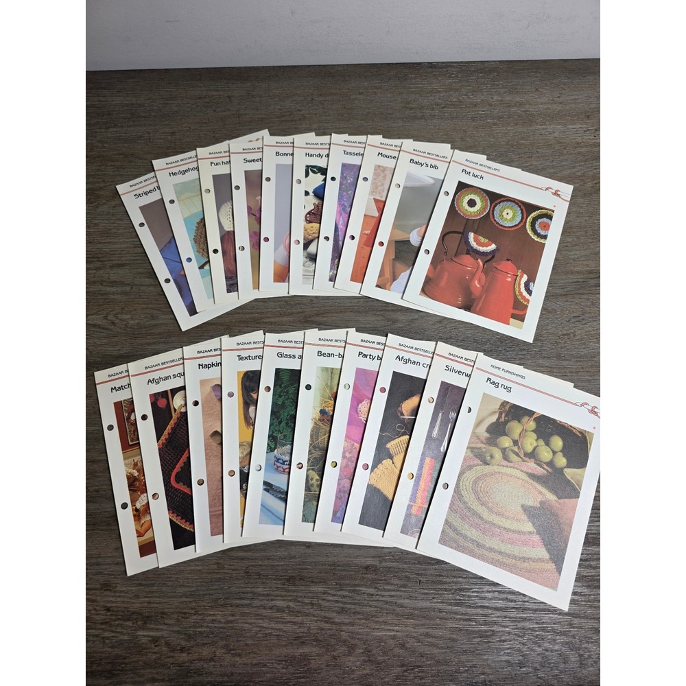 Lot of 20 Vintage Crochet Pattern Booklets Bazaar Bestsellers M. Cavendish